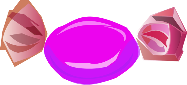 Candy Vector Watercolor - Piece Of Wrapped Candy (600x274), Png Download