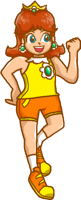 Mario Revival Artwork - Peach Mario Sports Outfit (281x701), Png Download