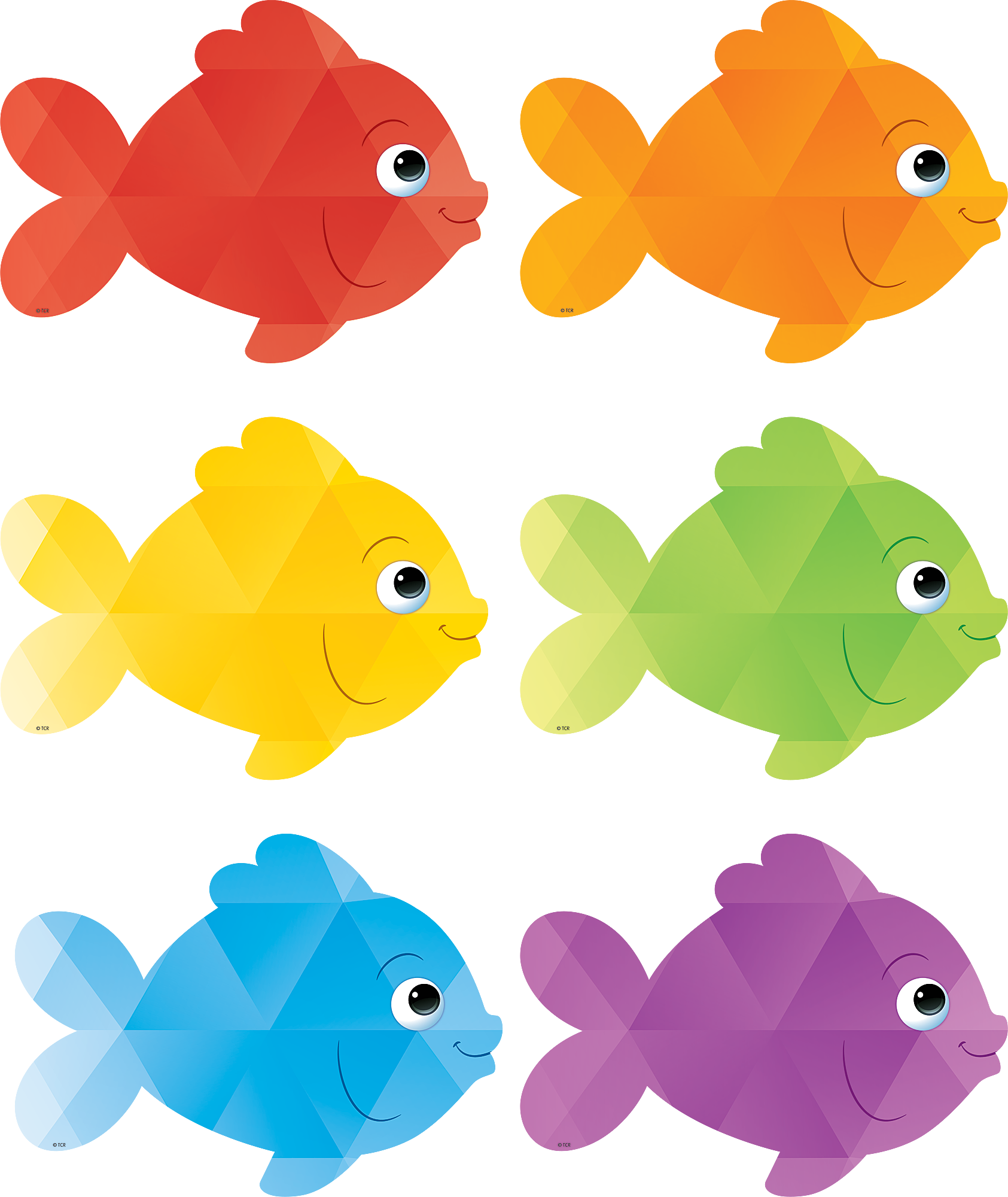 Colorful Fish Accents - Colorful Fish Clipart (1685x2000), Png Download