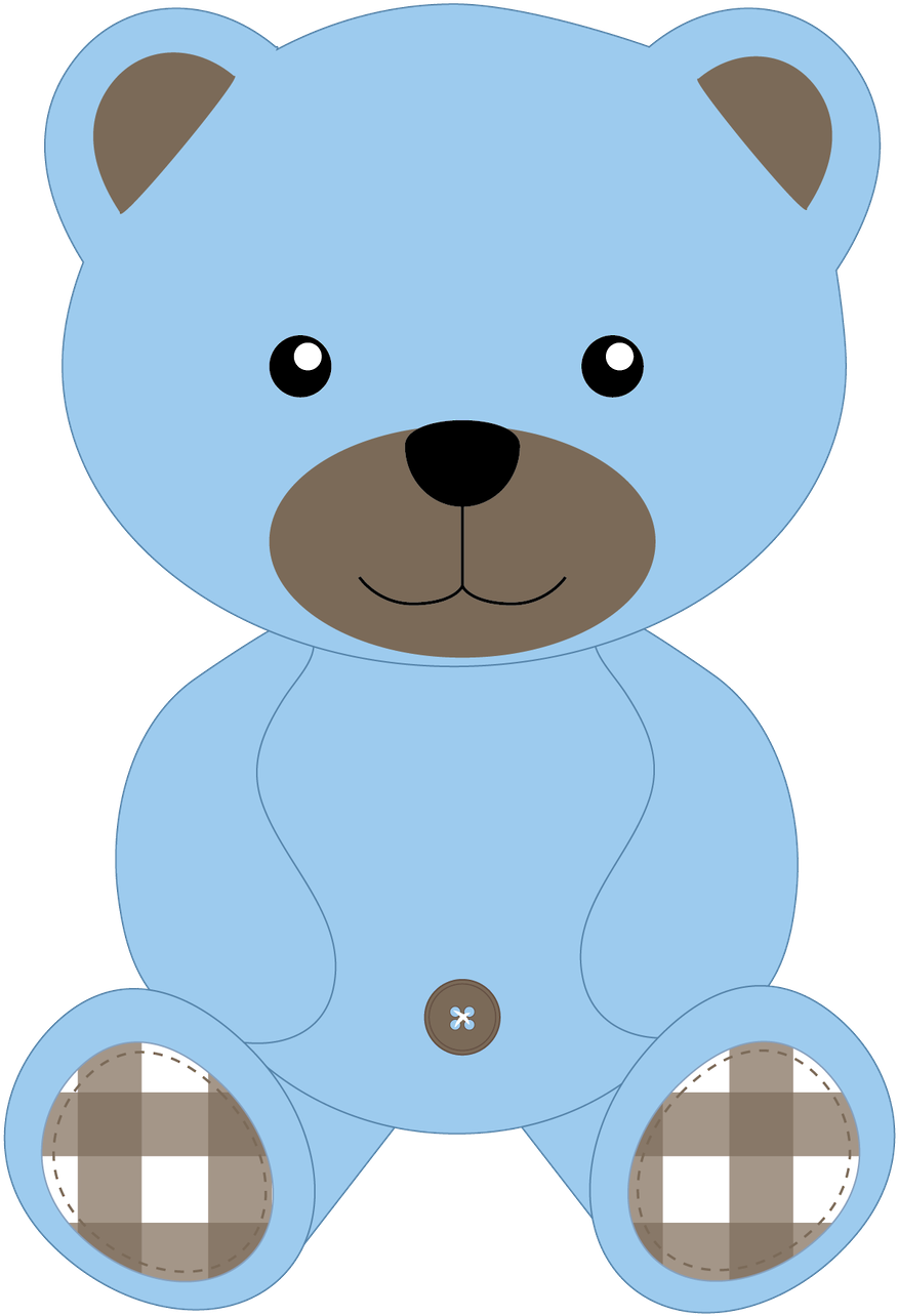 Clipart Bear Boy - Blue Teddy Bear Clip Art (900x1301), Png Download