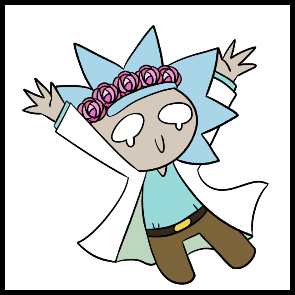 Marvelous Sherlock Being Pretty And Wearing A Flower - Rick And Morty (944x944), Png Download