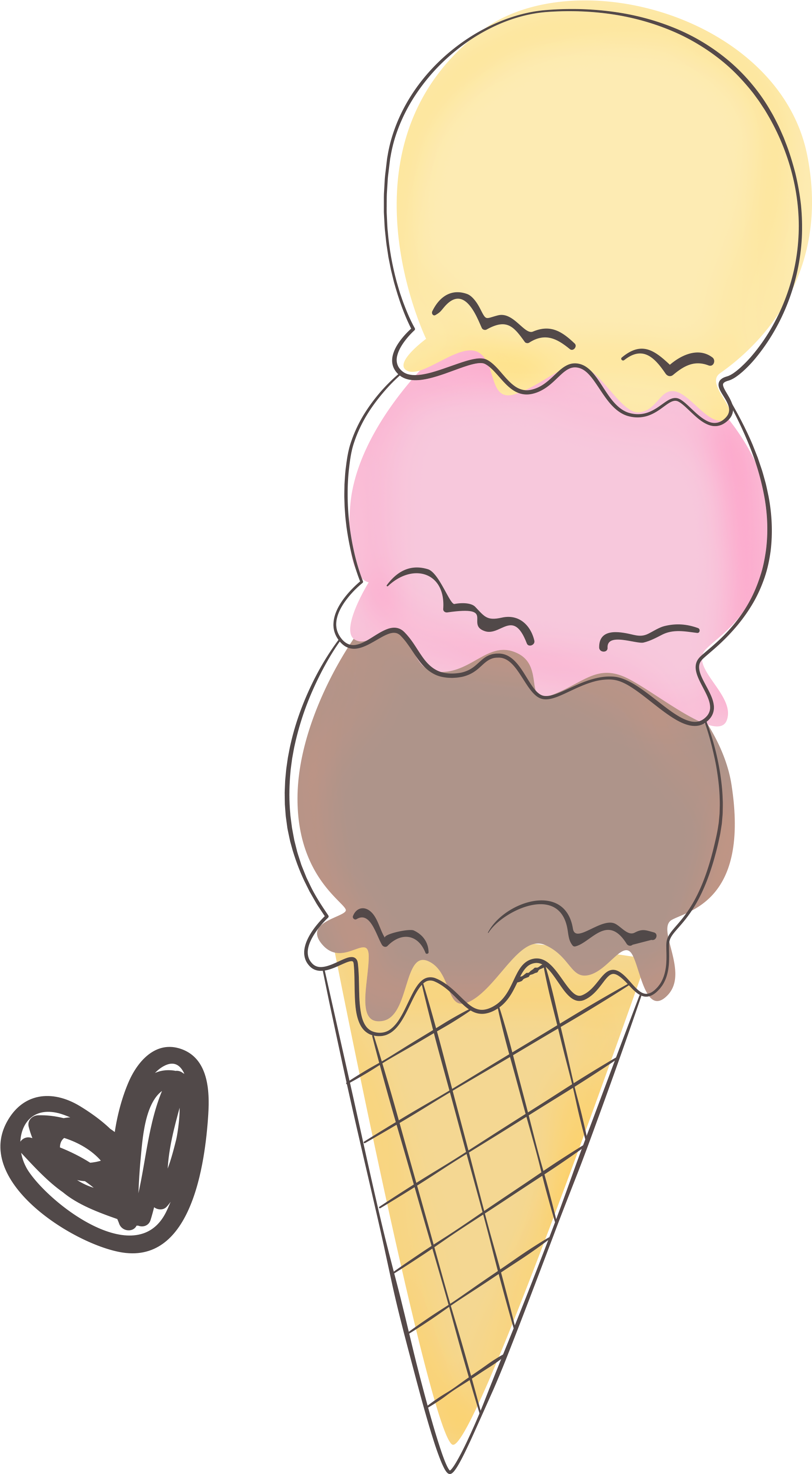 1 2 3 - Ice Cream Cone (3600x3600), Png Download