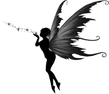 Photoscape Png Effects - Hadas Blanco Y Negro (380x330), Png Download