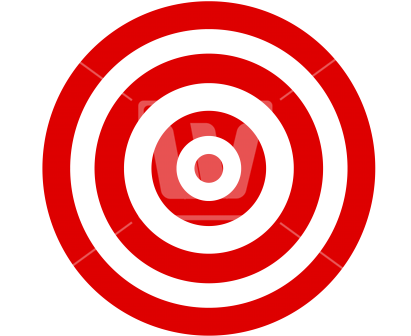 Red Darts Target Aim Png - Shooting Target (550x351), Png Download