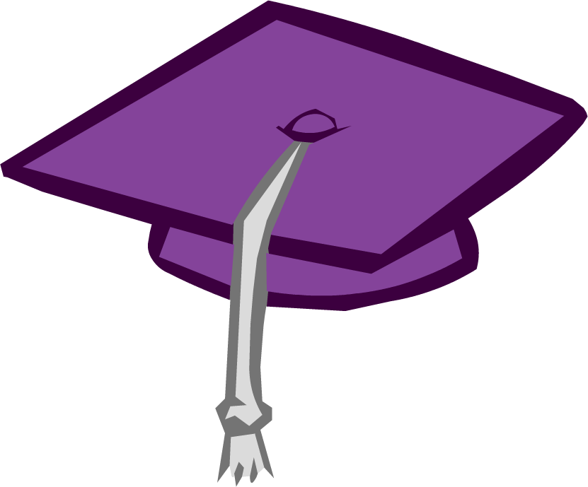 Purple Graduation Cap - Purple Graduation Cap Png (831x689), Png Download