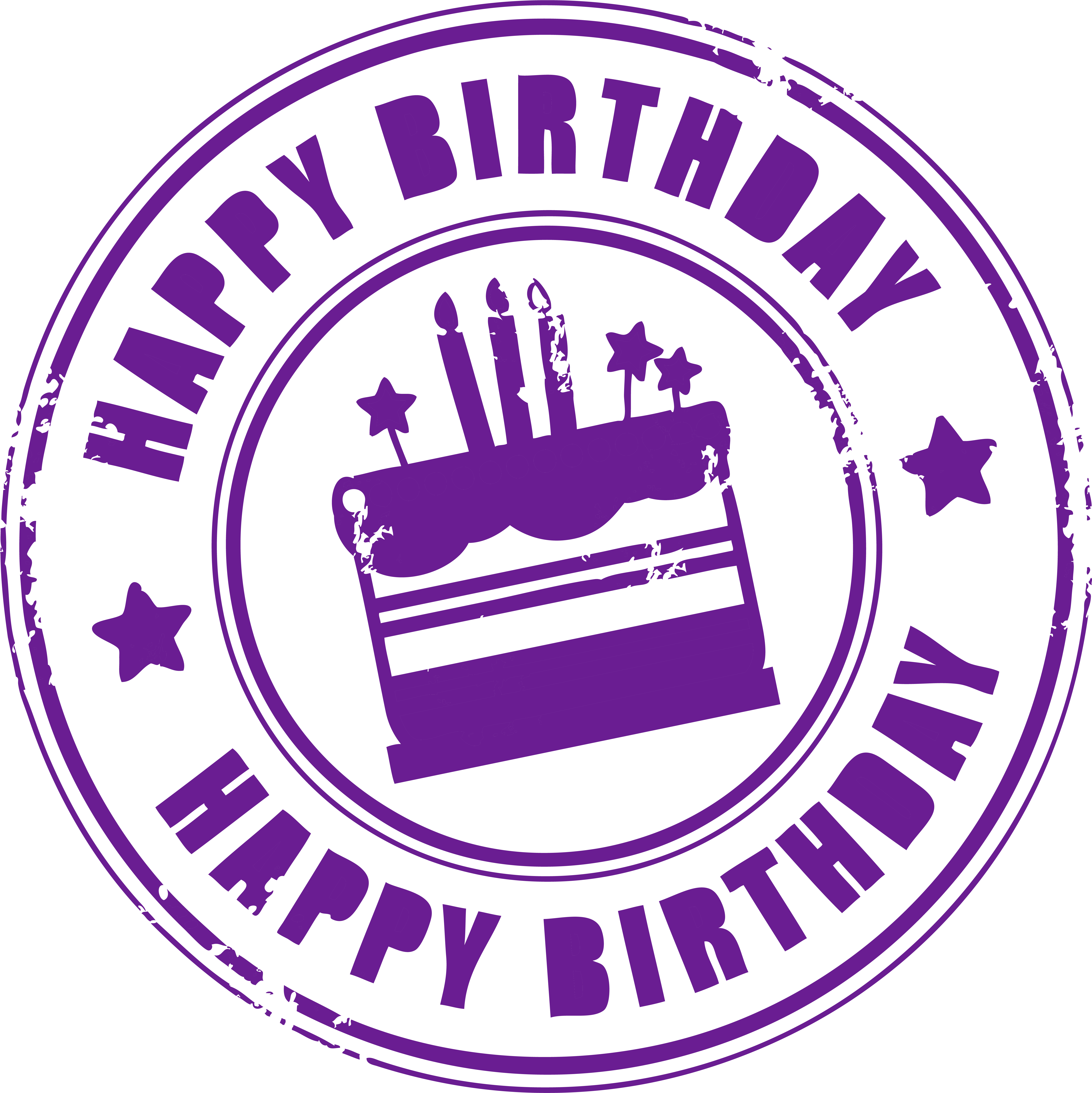 Happy Birthday Sticker Png (6075x6104), Png Download