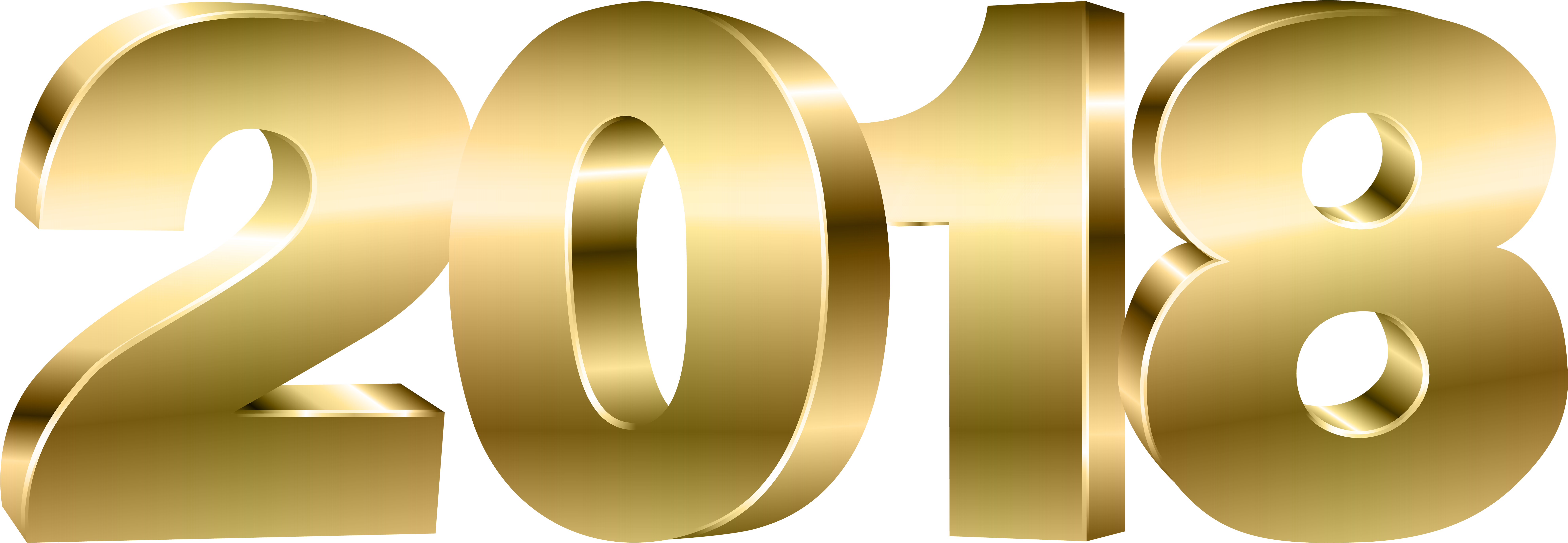 Clipart Gallery, Happy New Year 2018, Clipart Images, - 2018 With Transparent Background (8000x2825), Png Download