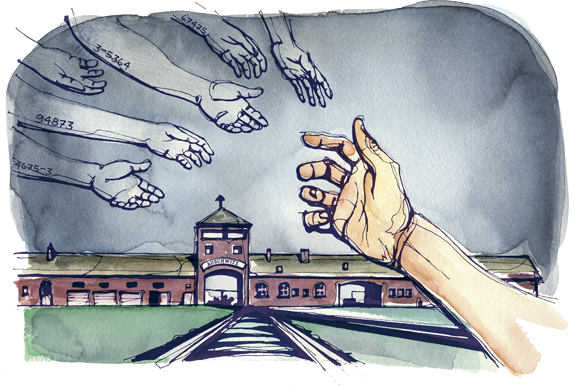 Holocaust - Cartoon (575x386), Png Download