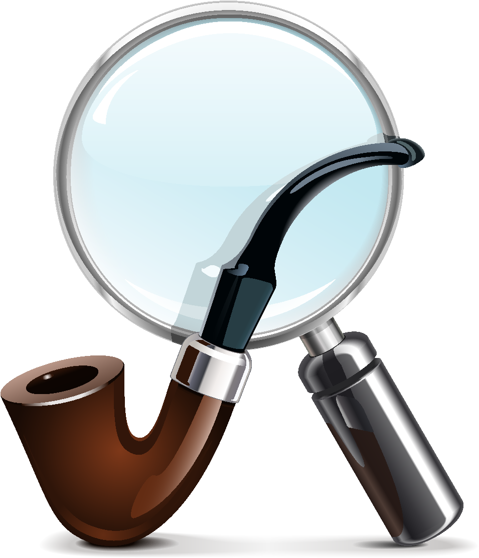 Pipe Et Loupe (1772x1378), Png Download