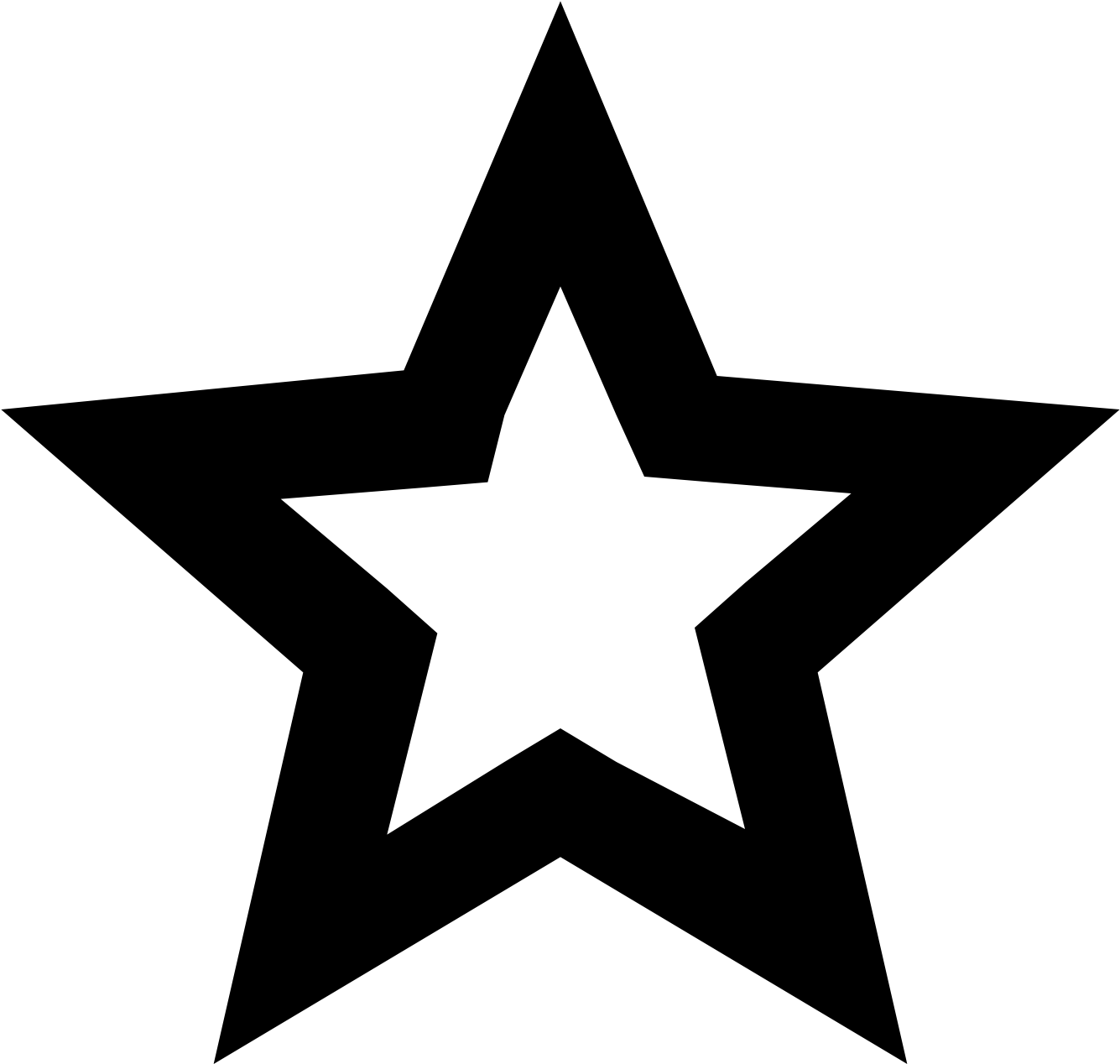 Star Logo Black And White (1600x1600), Png Download