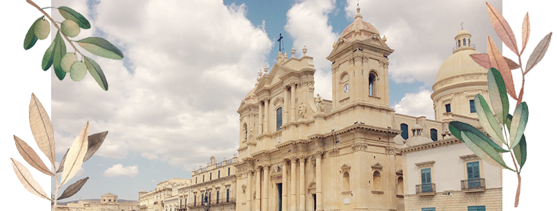 Travellur Retreat Ana Watercolour Sicily Image2 - Cathedral Of Noto (807x306), Png Download