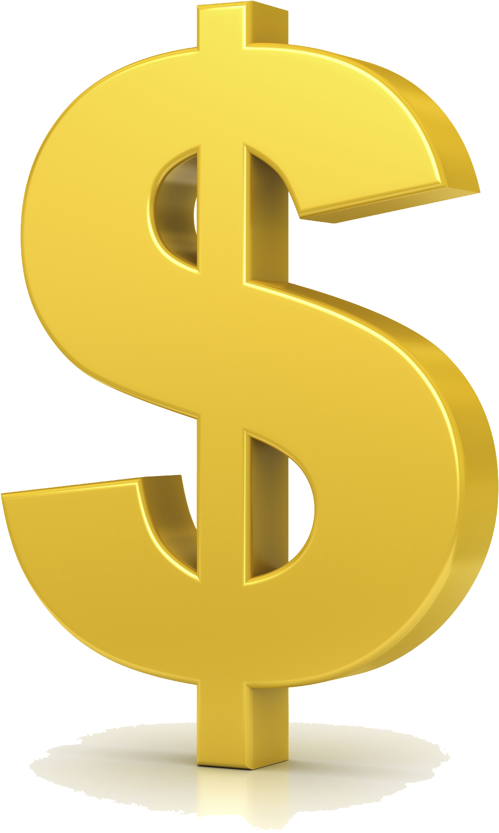 Gold Dollar Png Clipart - Dollar Sign Gold Png (1088x1693), Png Download