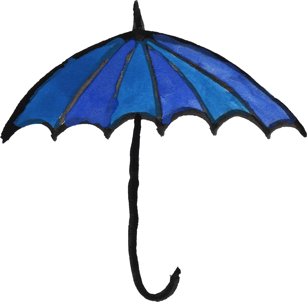 Clipart Umbrella Watercolor - Watercolor Umbrella Clipart (1177x1157), Png Download