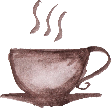 Free Download - Coffee Cup Watercolor Png (428x413), Png Download