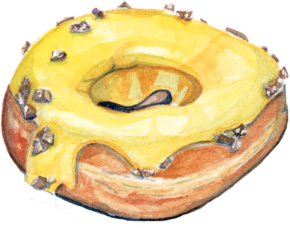 Passionfruit Milk Choc Donut (1000x788), Png Download