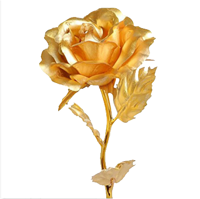 Golden Rose Png Download Image - Gift (600x410), Png Download
