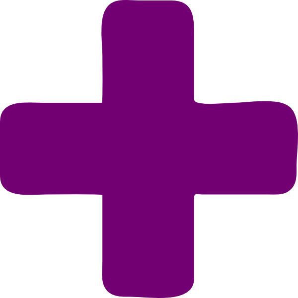 Plus Symbol Png Photo - Purple Plus Sign Png (600x600), Png Download
