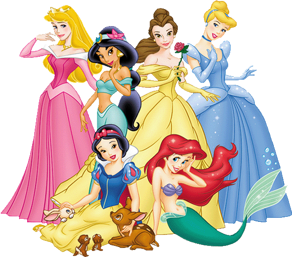 Disney Princesses - Disney Princess In Colour (600x600), Png Download