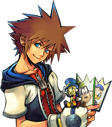 Kingdom Hearts Chain Of Memories Png - Kingdom Hearts Chain Of Memories Sora (359x408), Png Download