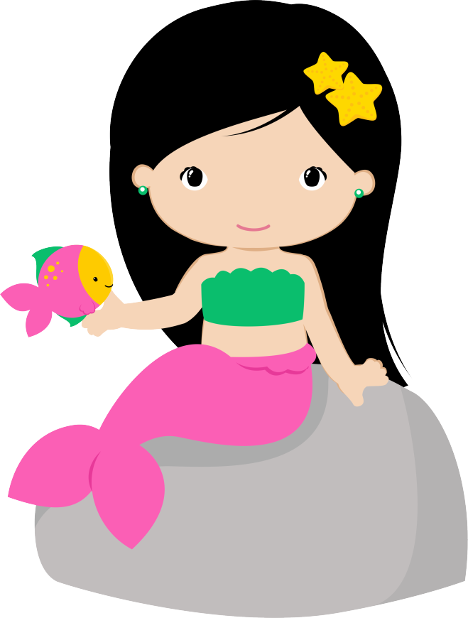 Mermaids Mermaids Mermaid, Clip Art And Pebble Art - Sereia Cute Png (659x870), Png Download