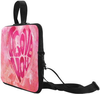I Love You Watercolor Laptop Handbags 17" - Qc Laptop Bag The Division Bell Pink Floyd Sleeve Case (500x500), Png Download