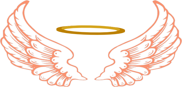 Wings Png Images Transparent Free Download - Angel Wings And Halo Png (600x286), Png Download