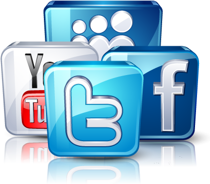 Social Media Icons Clipart Social Marketing - Daiwa L42fvc4u 102 Cm (40 Inches) Full Hd Led Smart (449x390), Png Download