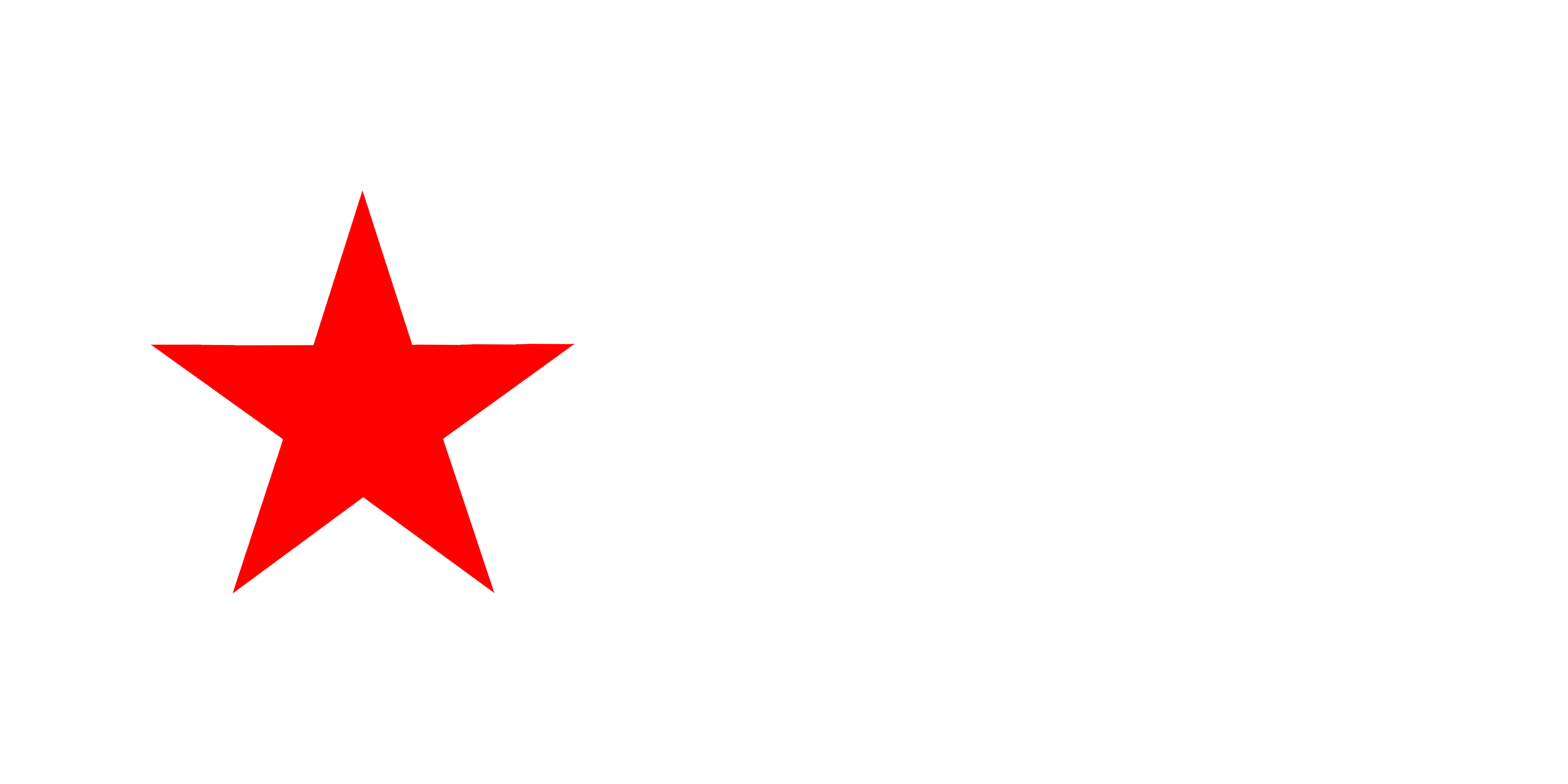 Red Star Flag - Red Star California Flag (4000x2000), Png Download