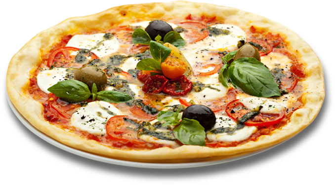 Pizza - Pitza With White Background (678x375), Png Download
