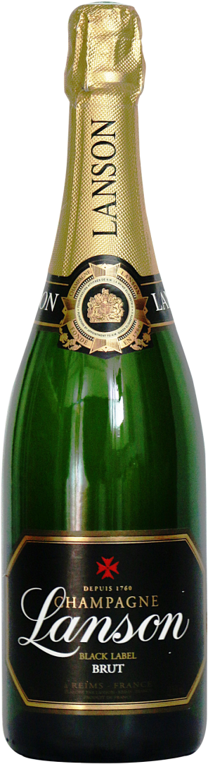 Wine Bottle Png Image - Lanson Brut Black Label Non Vintage Champagne (500x1220), Png Download
