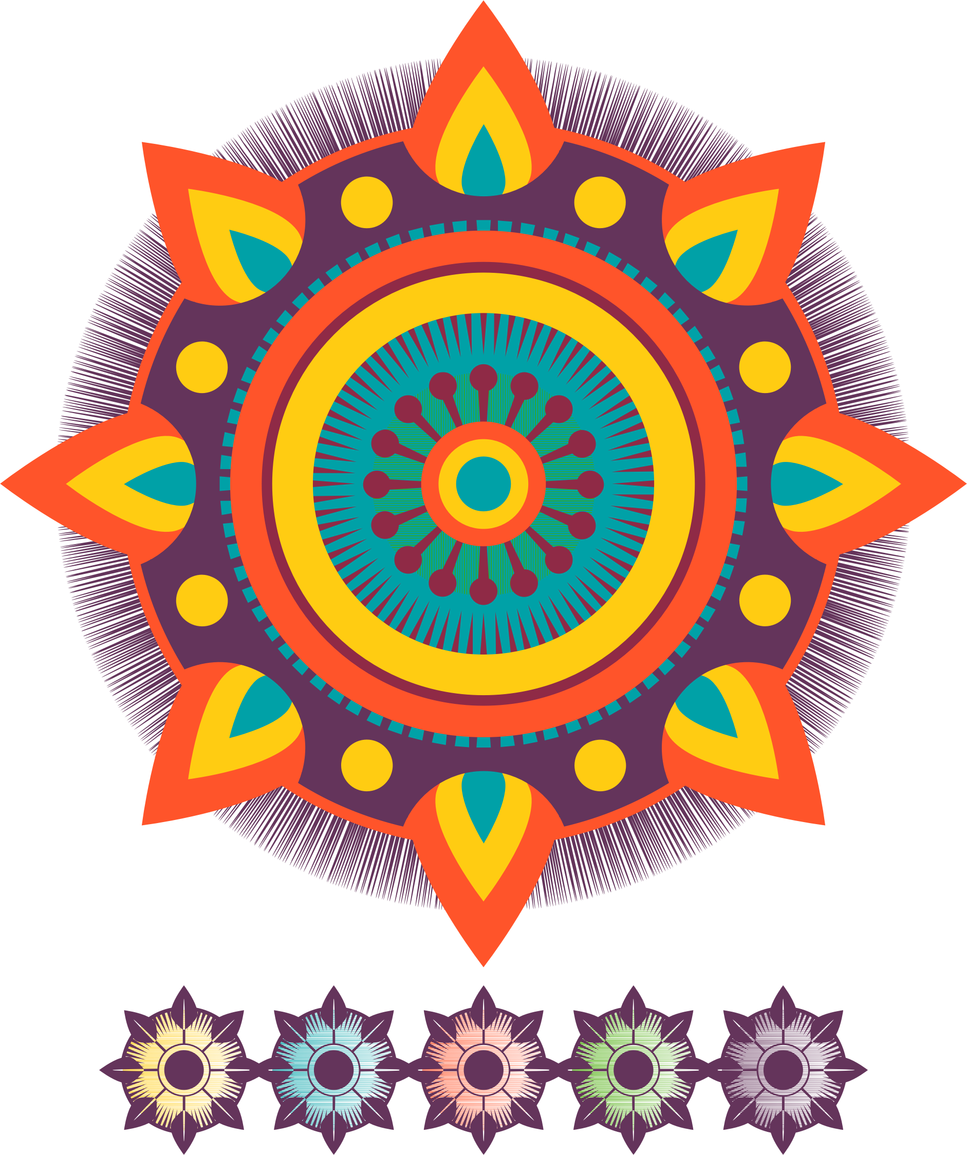 This Free Icons Png Design Of Mandala Flames (1882x2248), Png Download