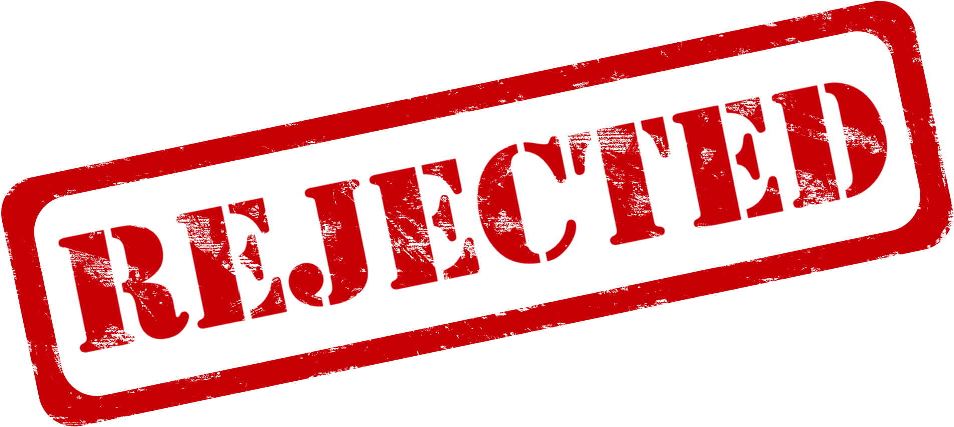 Rejected Stamp Png Transparent Images - Rejected Stamp (2000x933), Png Download