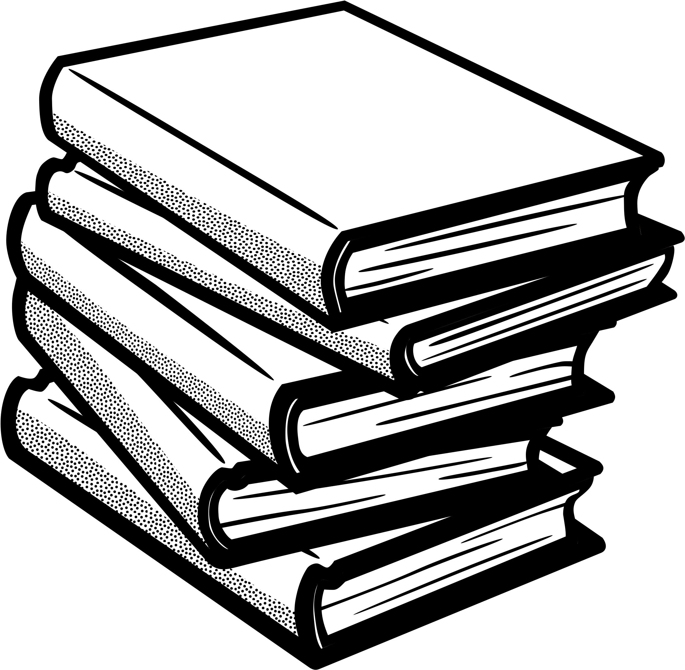 Lineart By @frankes, Line Art Books, On @openclipart - Book Clip Art (2400x2400), Png Download