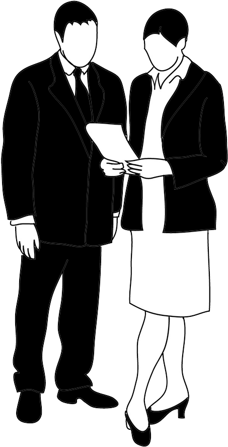 Graphic Library Library People Standing And Talking - Businessperson (472x945), Png Download
