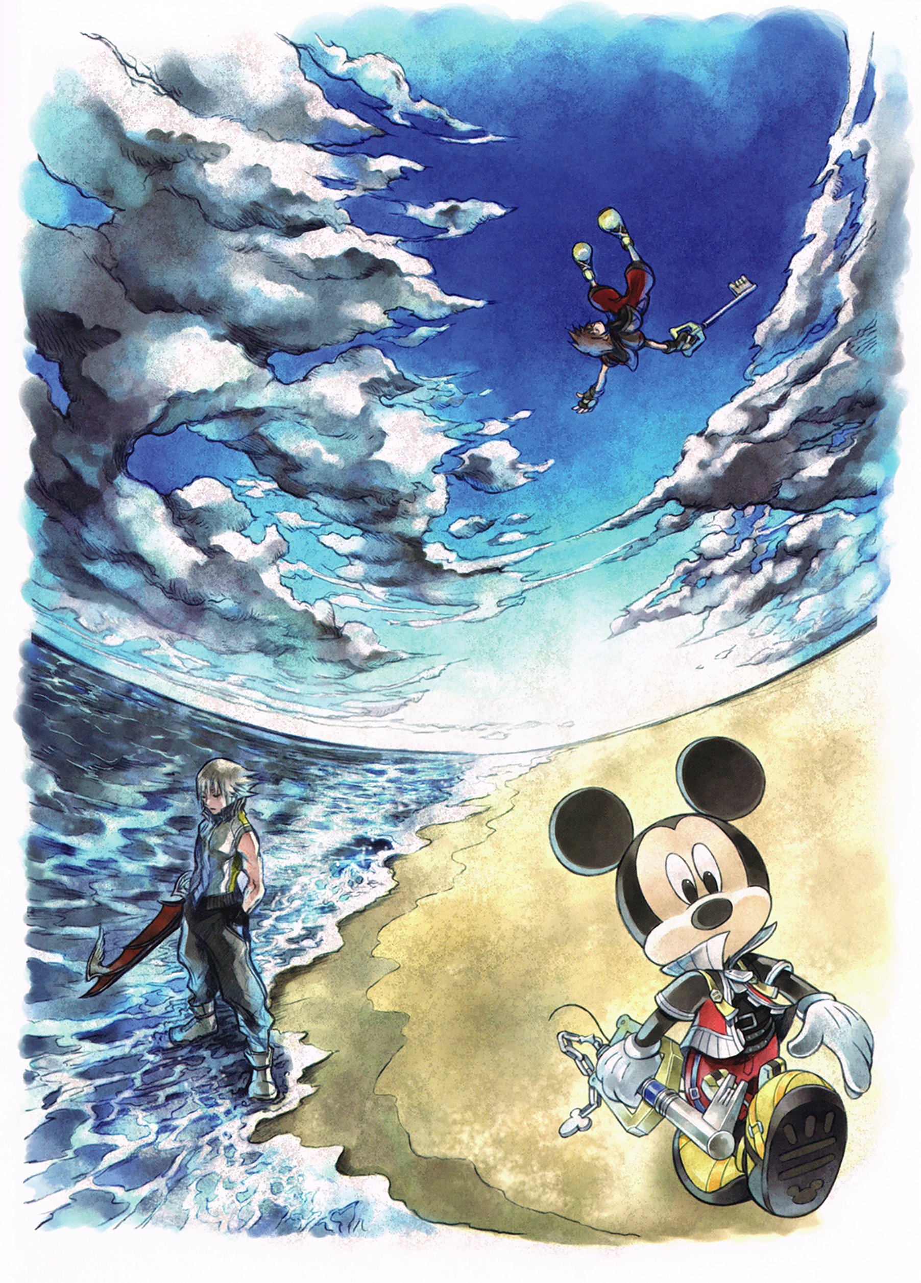 Artwork11 - Kingdom Hearts Dream Drop Distance Art (1804x2513), Png Download