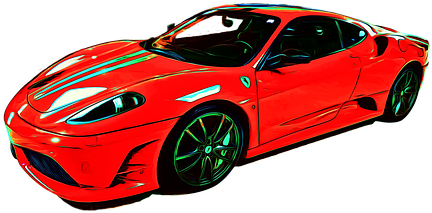 Ferrari F430 Car Racing Car Road Colorful - Auto De Carrera Rojo Png (453x340), Png Download