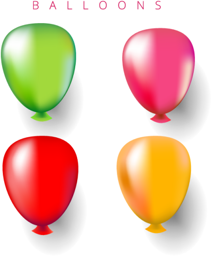 Multicolored Helium Balloons, Balloons, Background, - Balloon (640x640), Png Download