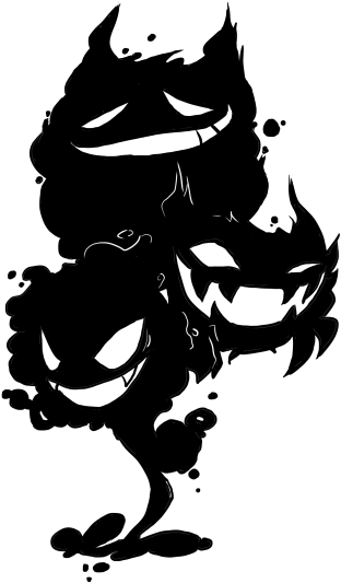 Boomshakalaka - Black And White Gengar (500x707), Png Download