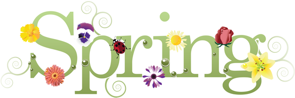 Download Spring Png Banner Stock - Word Spring With Flowers - Full Size ...