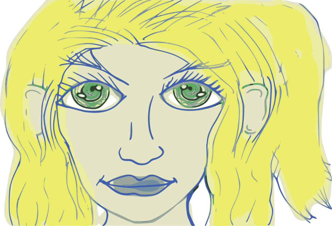 Eye Color Girl Drawing Green - Eye Color (499x340), Png Download