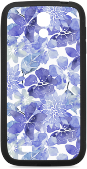 Watercolor Flower Pattern Rubber Case For Samsung Galaxy - Blue Green Watercolor Flower Pattern Beach Towel (500x500), Png Download