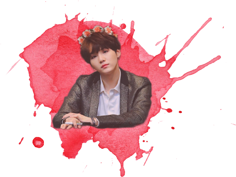Min Yoongi Watercolor Effect By Mysticgirl On - Watercolor Painting (800x600), Png Download