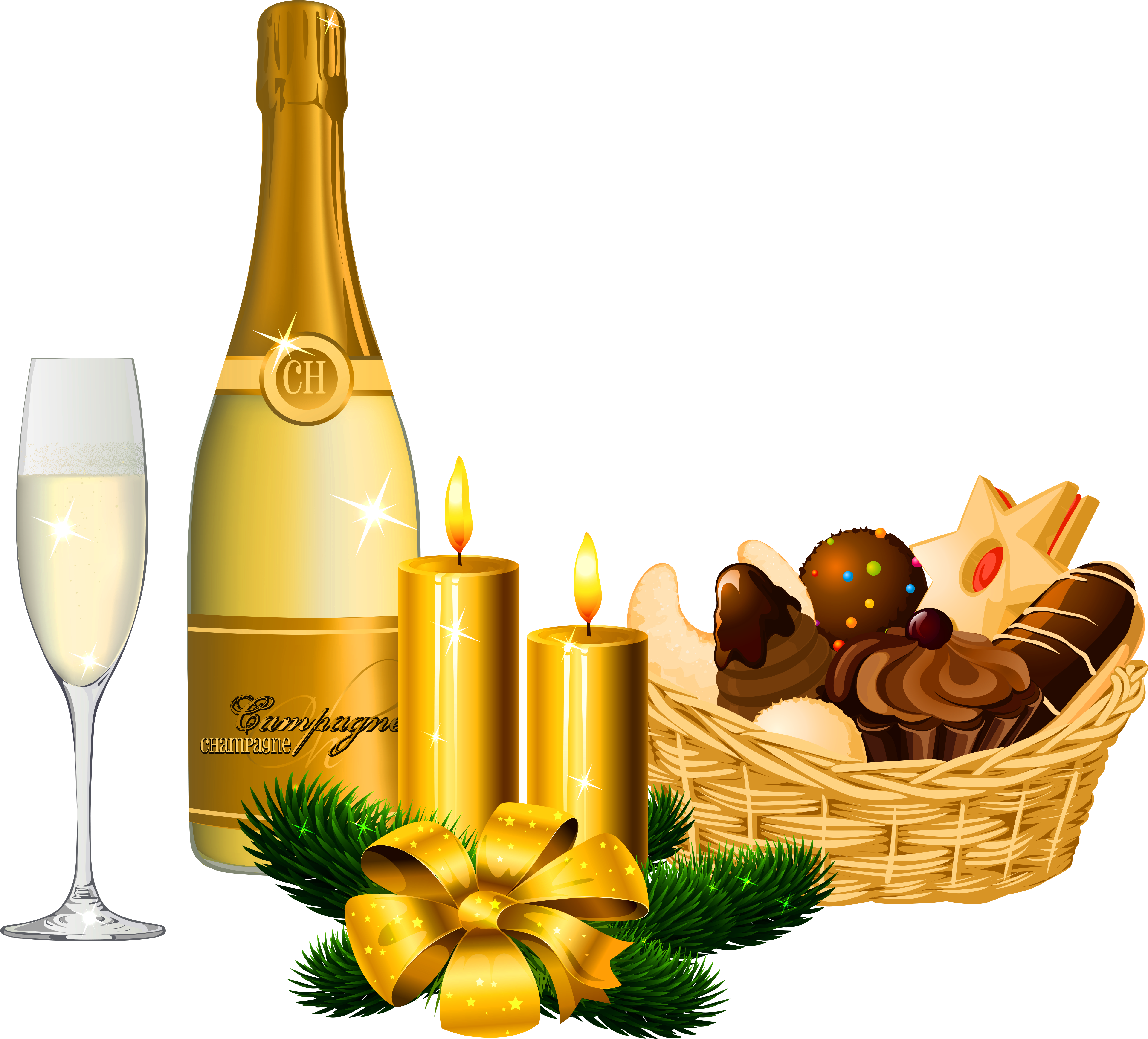 Champagne Png (5348x4775), Png Download