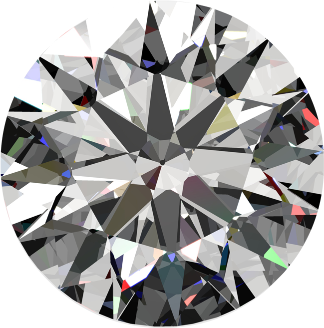 Passion Fire Diamond, Loose Round - Diamond Cut (1024x1022), Png Download