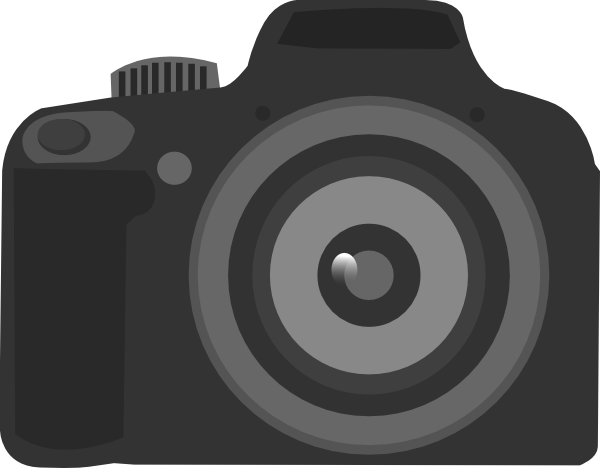 Digital Slr Camera Clipart - Dslr Cartoon (600x468), Png Download