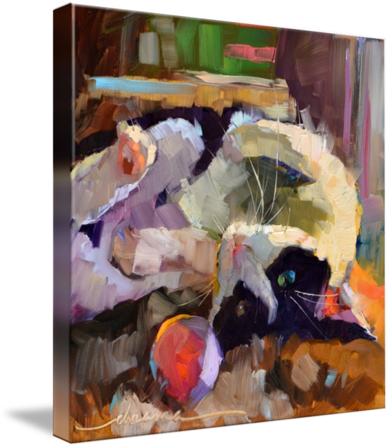 "keep Your Eye On The Ball" By Dreama Tolle Perry - Gallery-wrapped Canvas Art Print 16 X 16 Entitled Keep (566x650), Png Download