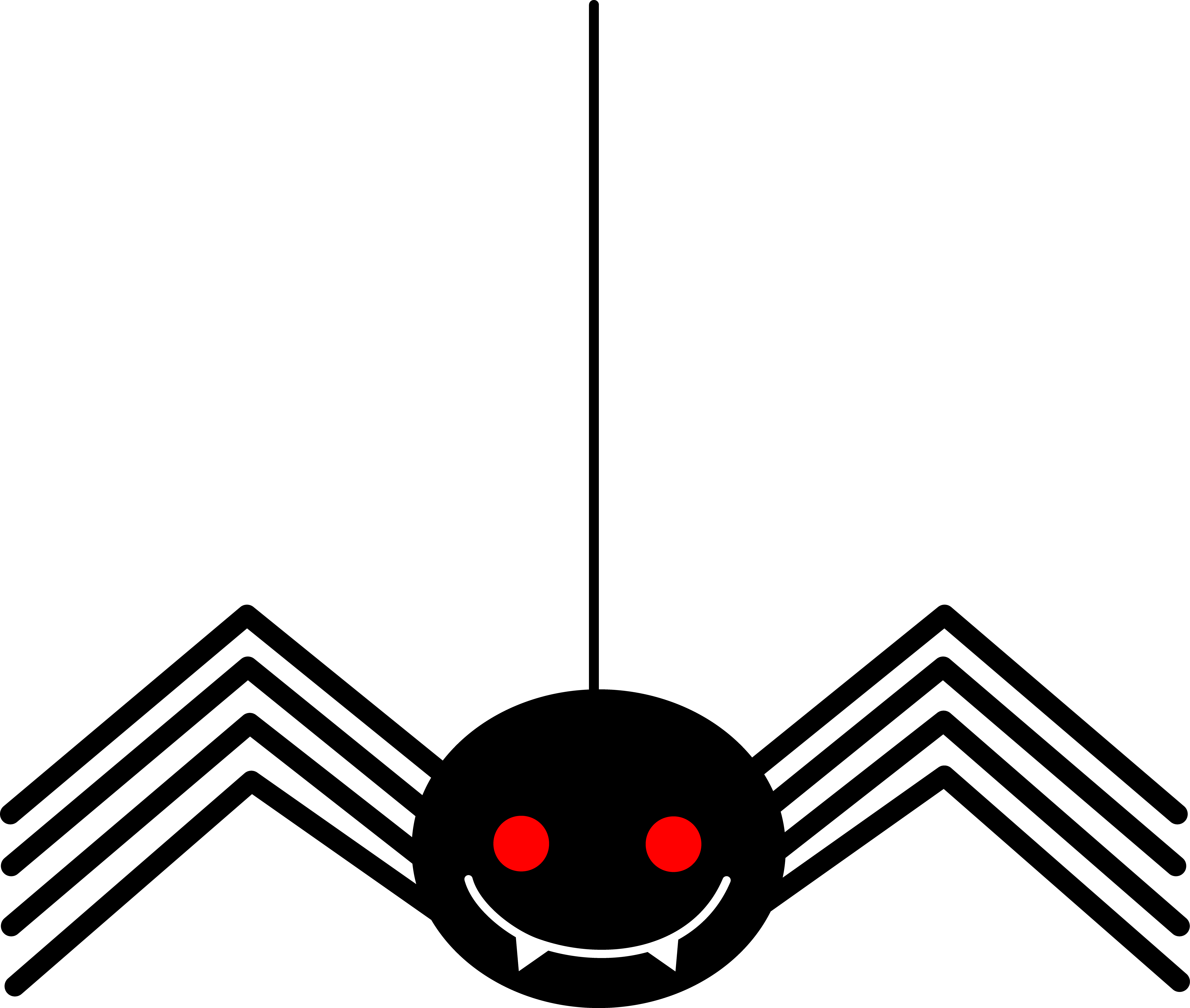 Cute Halloween Spider Clipart - Halloween Spider Clipart (5997x5082), Png Download