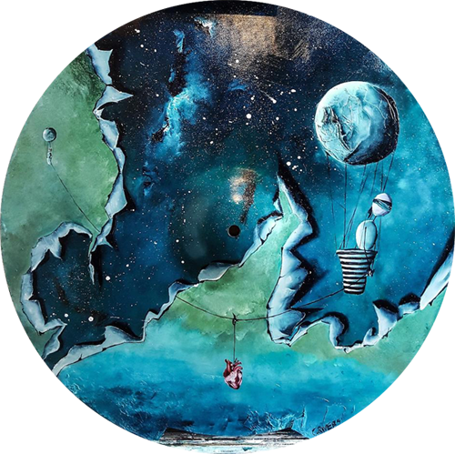 Looking Through Space - Space (500x499), Png Download