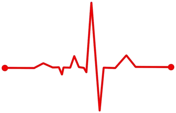 Heartbeat Silhouette Png Png Free Stock - Heart Monitor Line Png (602x452), Png Download