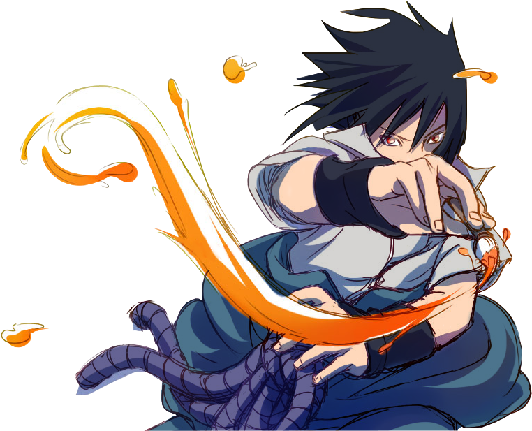 Sasuke Render Fanart (800x650), Png Download